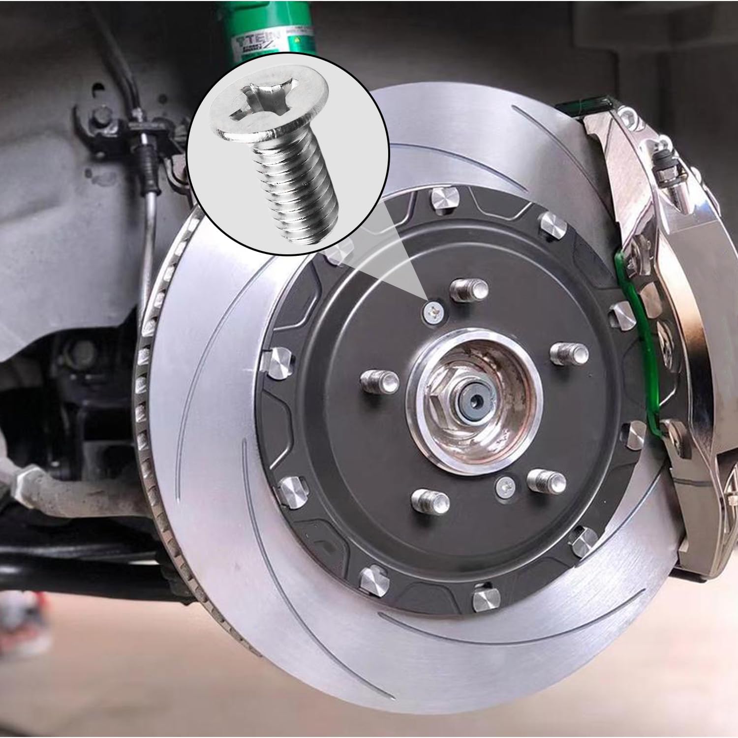 8PCS Brake Rotor Mounting Screws for Honda 93600‑06014‑0H | Replacement Brake Disc Retainer Bolts Hardware Kit