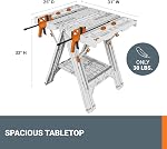WORX WX051 Pegasus Folding Work Table with Quick Clamps