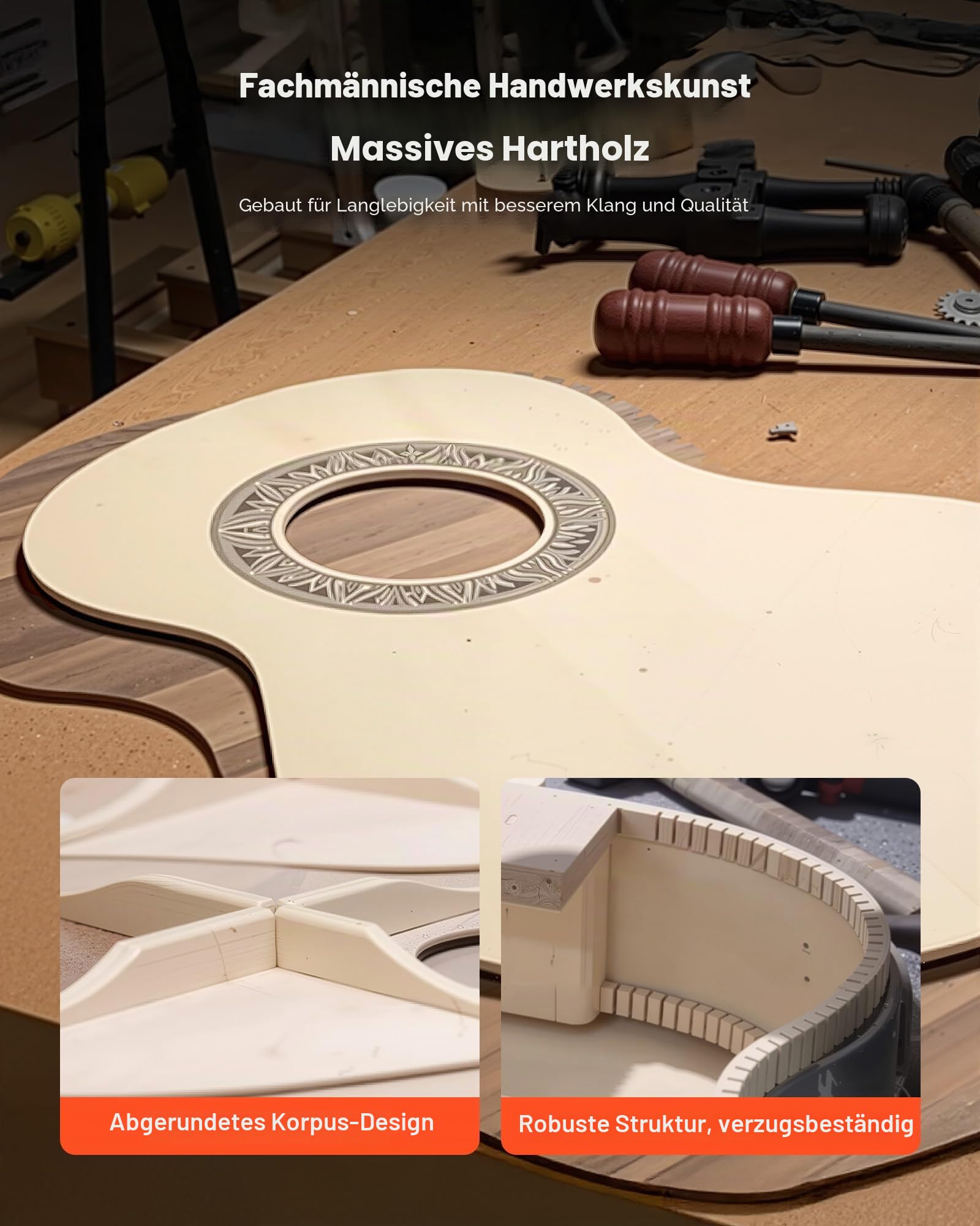 VEVOR Konzertgitarre, 960 mm, Holz-Klassikgitarren-Starter-Set für Anfänger, mit Nylonsaiten, Gigbag, Gurt, Stimmgerät, zusätzlichen Saiten, Plektren, Kapodaster, Linde, für Einsteiger, Pink