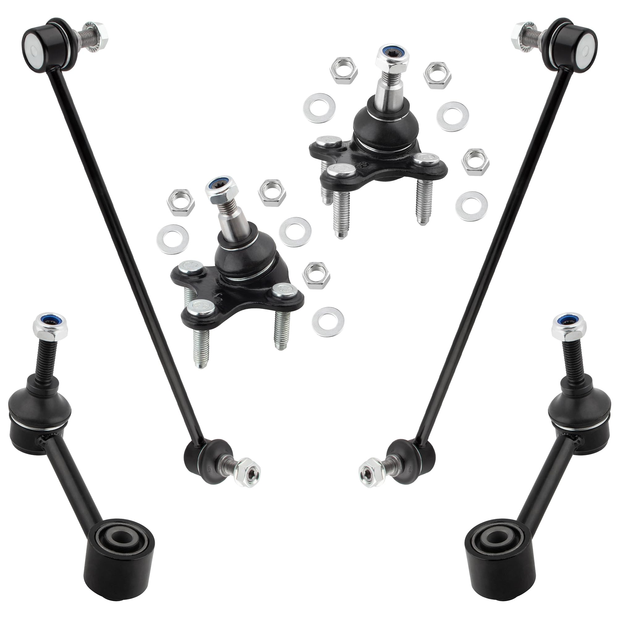 MYSMOT K80478 K80482 K500016 K500030 Front & Rear Stabilizer Sway Bar Links Lower Ball Joints for Audi A3 Quattro 2013 Volkswagen CC 2009-2013 Passat