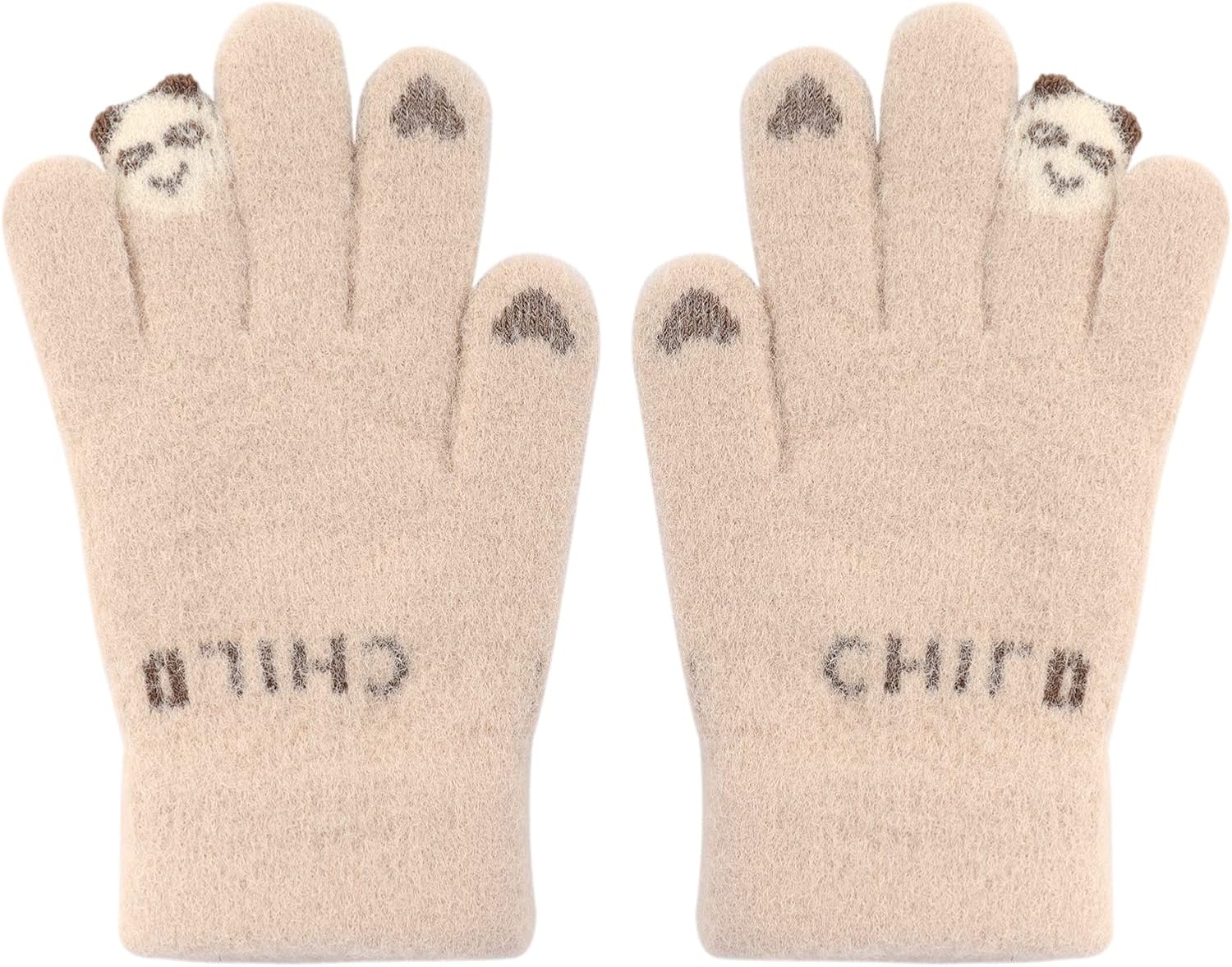 Super Warme Kinder-Strickhandschuhe Mit Fleecefutter - Magische Winterhandschuhe Für Jungen & Mädchen 5-10 Jahre