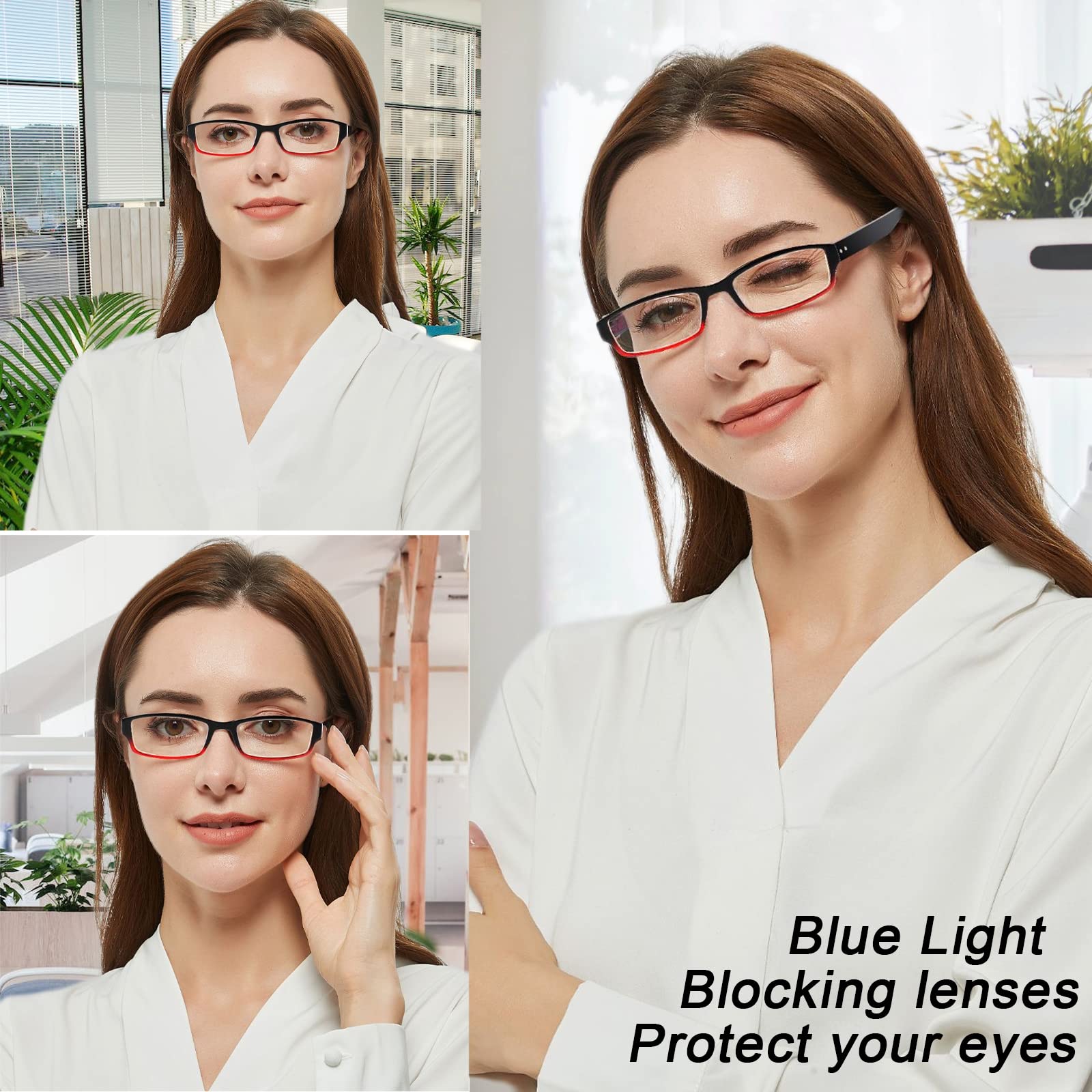NORPERWIS Paquete de 6 lentes de lectura para mujeres y hombres con bisagras de resorte cómodas para hombres y mujeres lectores