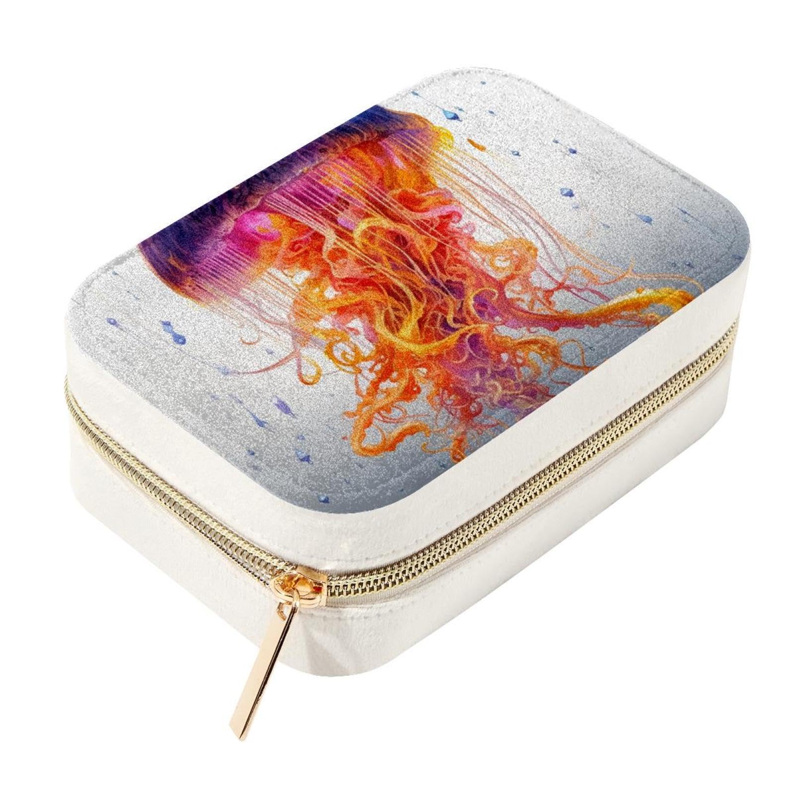 Boîte à bijoux de voyage méduse, mini organisateur pour vos weekends et vacances