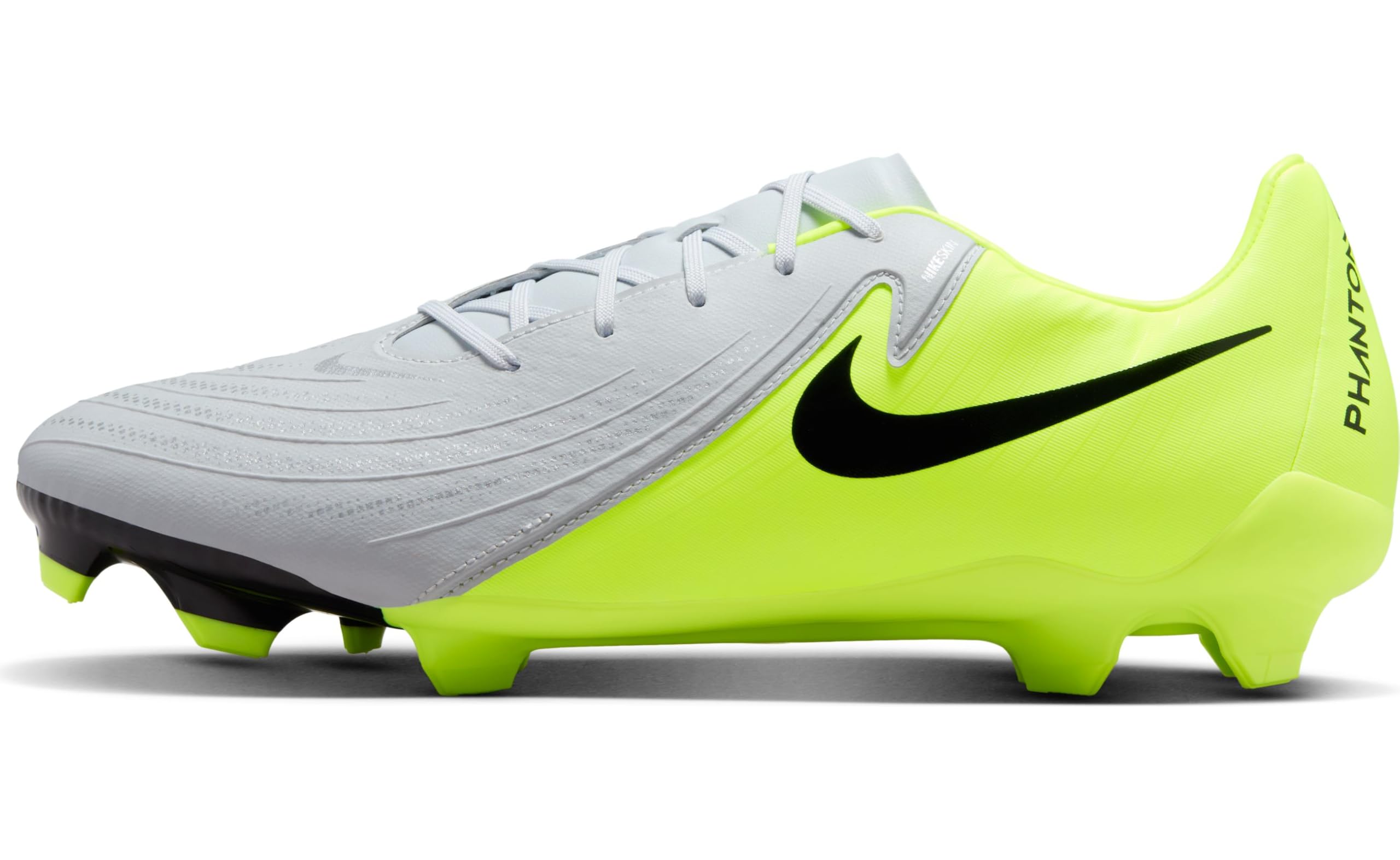 Nike PHANTOM GX II ACADEMY FG/MG mens LACED SHOES 41 EU MTLCSILVERBLACK-VOLT