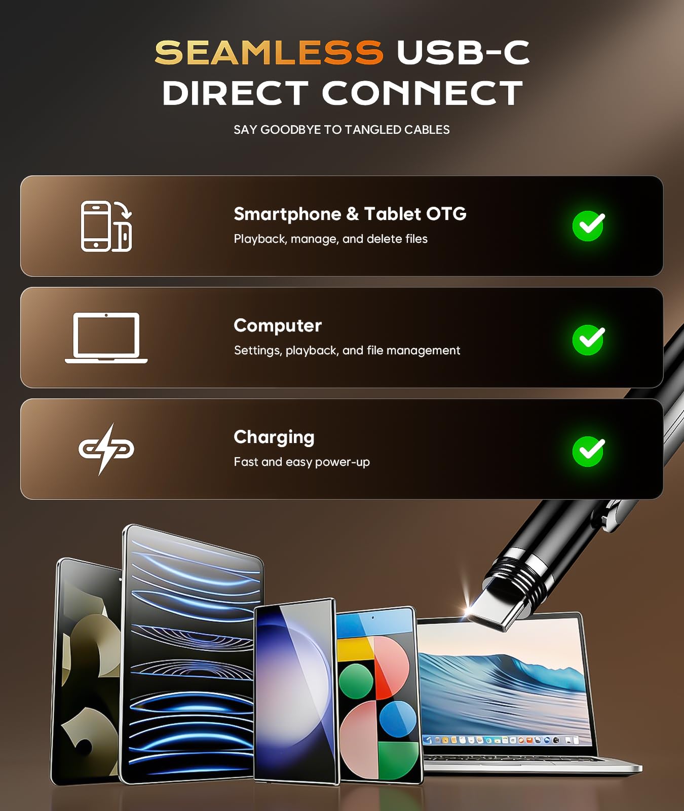 136G Digital Voice Recorder, Playback & Voice Activation Recording Device with 30Hour Continuous Recording, 9800 Hours Record Device with AI Noise Reduction for Lectures/Interviews/Meetings - 4