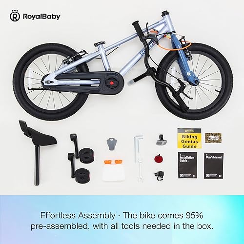 Miniatura 8 de RoyalBaby EZ Pro Kids Bike, 16 18 Inch Lightweight Aluminium Balance & Pedal Bicycle, Beginners Easy Learning Boys Girls