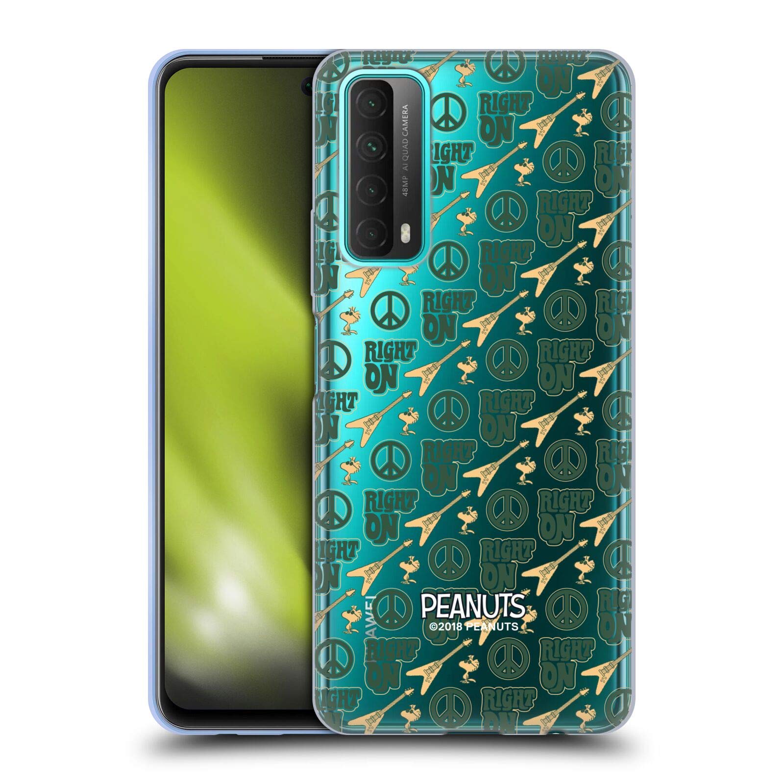 Head Case Designs Officially Licensed Peanuts Right On Pattern Woodstock 50th Soft Gel Case Compatible With Huawei P Smart (2021)
