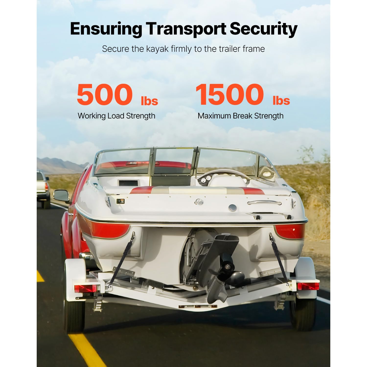 Happybuy Retractable Ratchet Straps, 2-inch x 4-Foot Ratchet Tie-Down Straps with Secure Lock S Hooks, 2-Pack Heavy-Duty Straps with 1500 lbs Breaking Strength, for Trailers, Vehicles and Boats