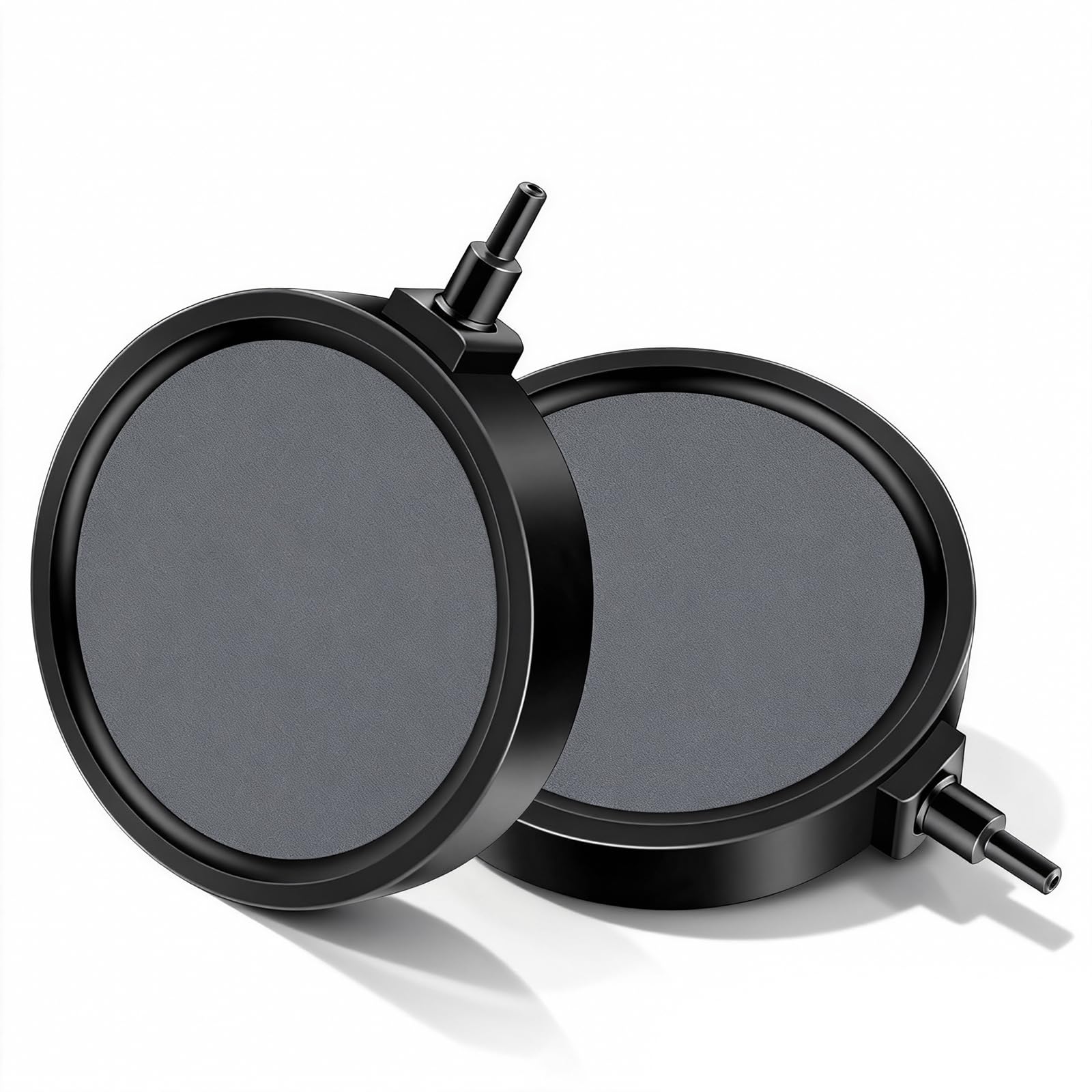 Lot de 2 Aquarium Pierre a Air, 10 cm Bulleur Aquarium Diffuseur Air Aquarium Disque Diffuseur d'oxygène pour Aquariums Hydroponie
