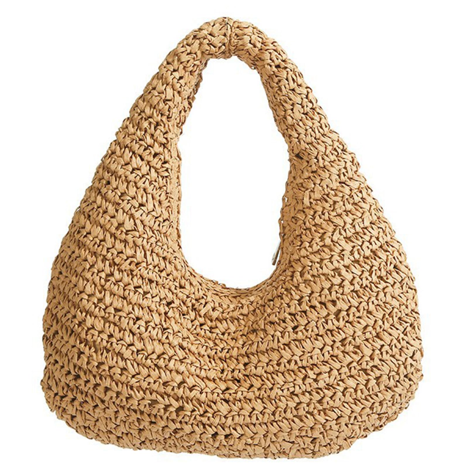 Otikwio Crescent Straw Shoulder Handbag for Women Summer Beach Tote Raffia Woven Purse Hobo Underarm Bag 2025