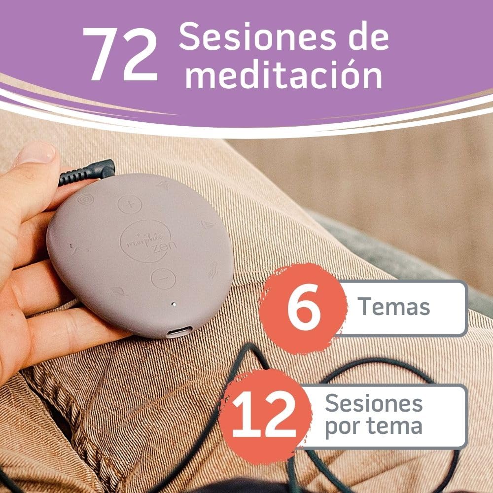 Morphée Zen | La Maquina de Meditación para la Relajación Instantánea | Antiestrés, Relajación Profunda, Portátil | Musica Relajante, Sesiones de Meditación, Ruido blanco | 72 sesiones en 4 idiomas