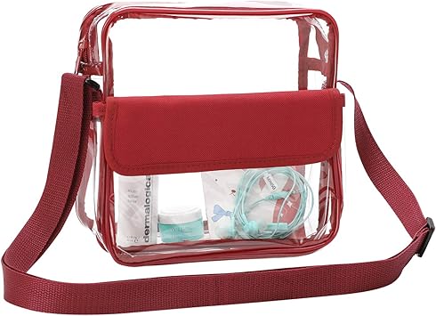 Small clear bag with strap Clearance