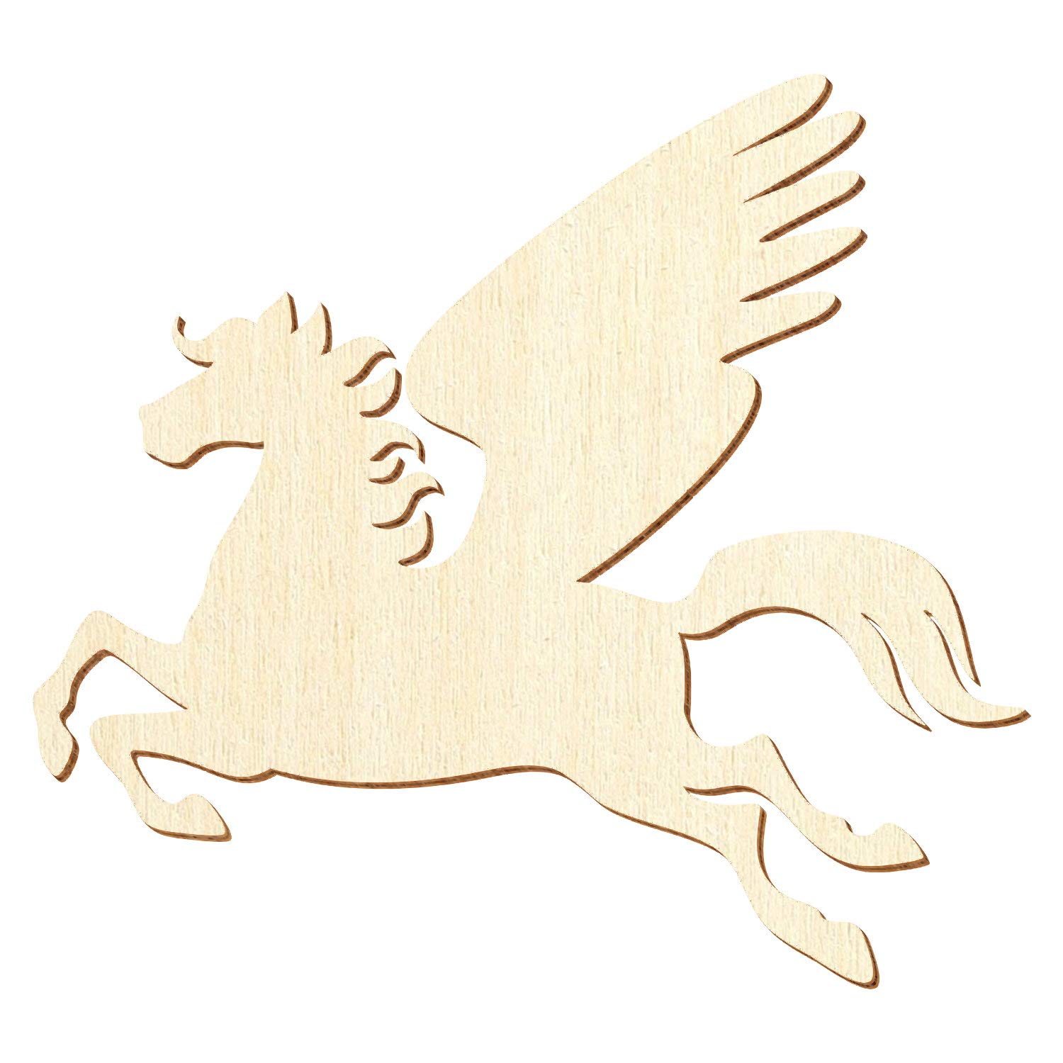 Pegaso de madera, 3-50 cm de ancho, decoración para manualidades, tamaño: 48 cm, paquete con 100 unidades