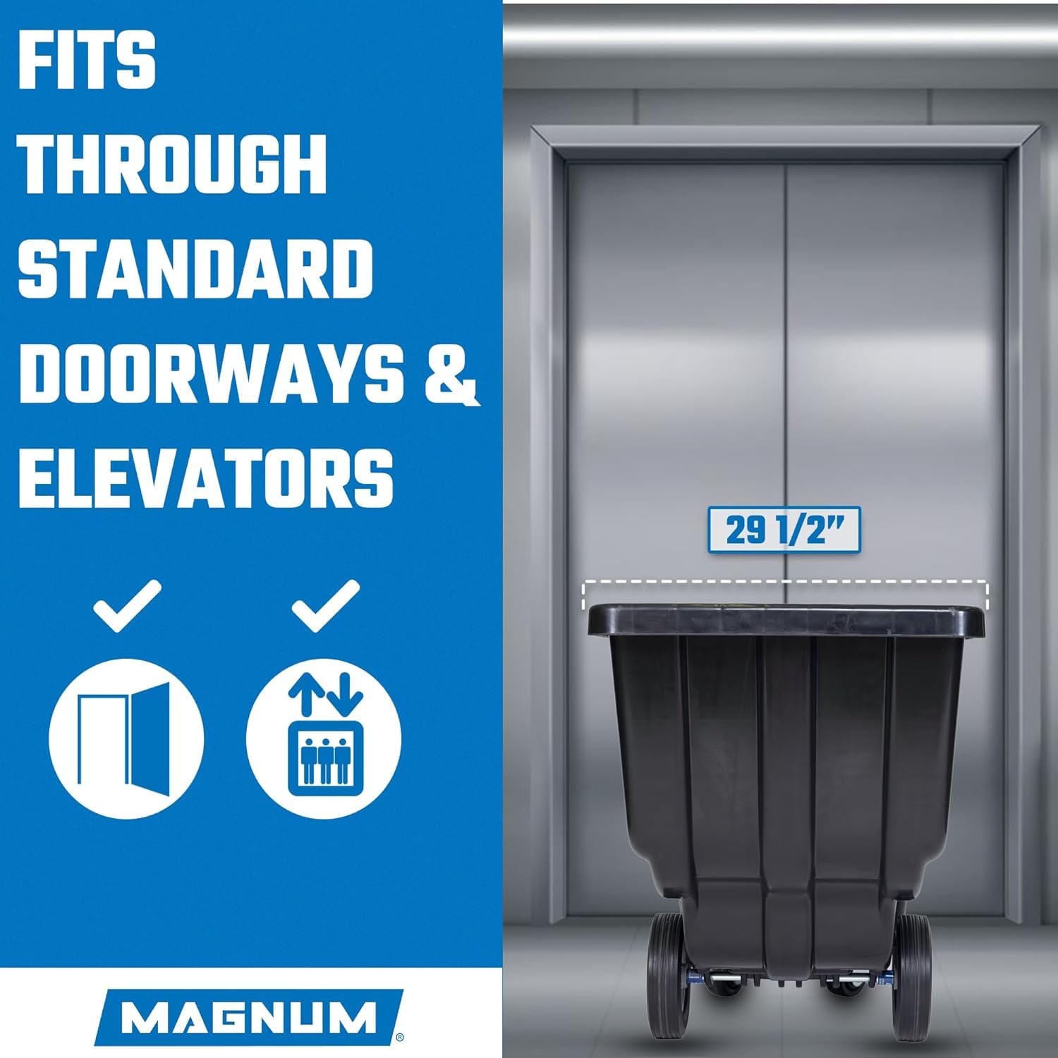 Magnum Tilt Truck, 1 CU. Yd. Carrello ribaltabile con ruote resistenti da 30,5 cm e ruote da 5 pollici per maneggiare materiali, luoghi di lavoro, 800 libbre, carrello
