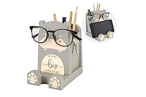 Multi-Functional Storage Holder with Hippo Design - Perfect for Pens, Glasses, and Phones