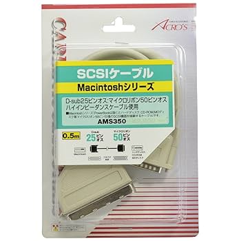 ⌘つばさ⌘ Amazon.co.jp: アクロス mac SCSIケーブル 0.5m Dsub25Pオス