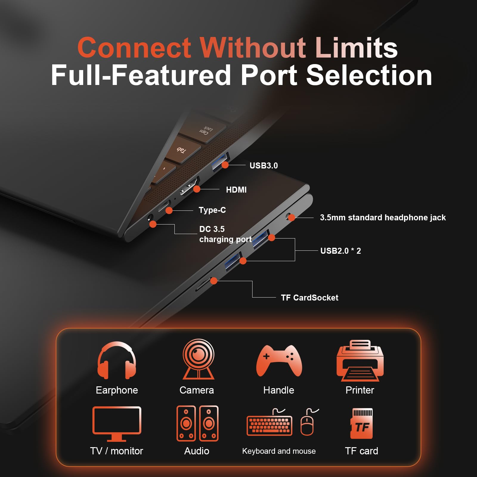 CYCLUS 15,6 Pollici PC Portatile da Gaming Laptop R7 5825U Processore (da 2,0 a 4,5 GHz 8C/16T), Vega 8 Graphics, 32 GB RAM 1 TB SSD, Tastiera Retroilluminata/Webcam/Type-C