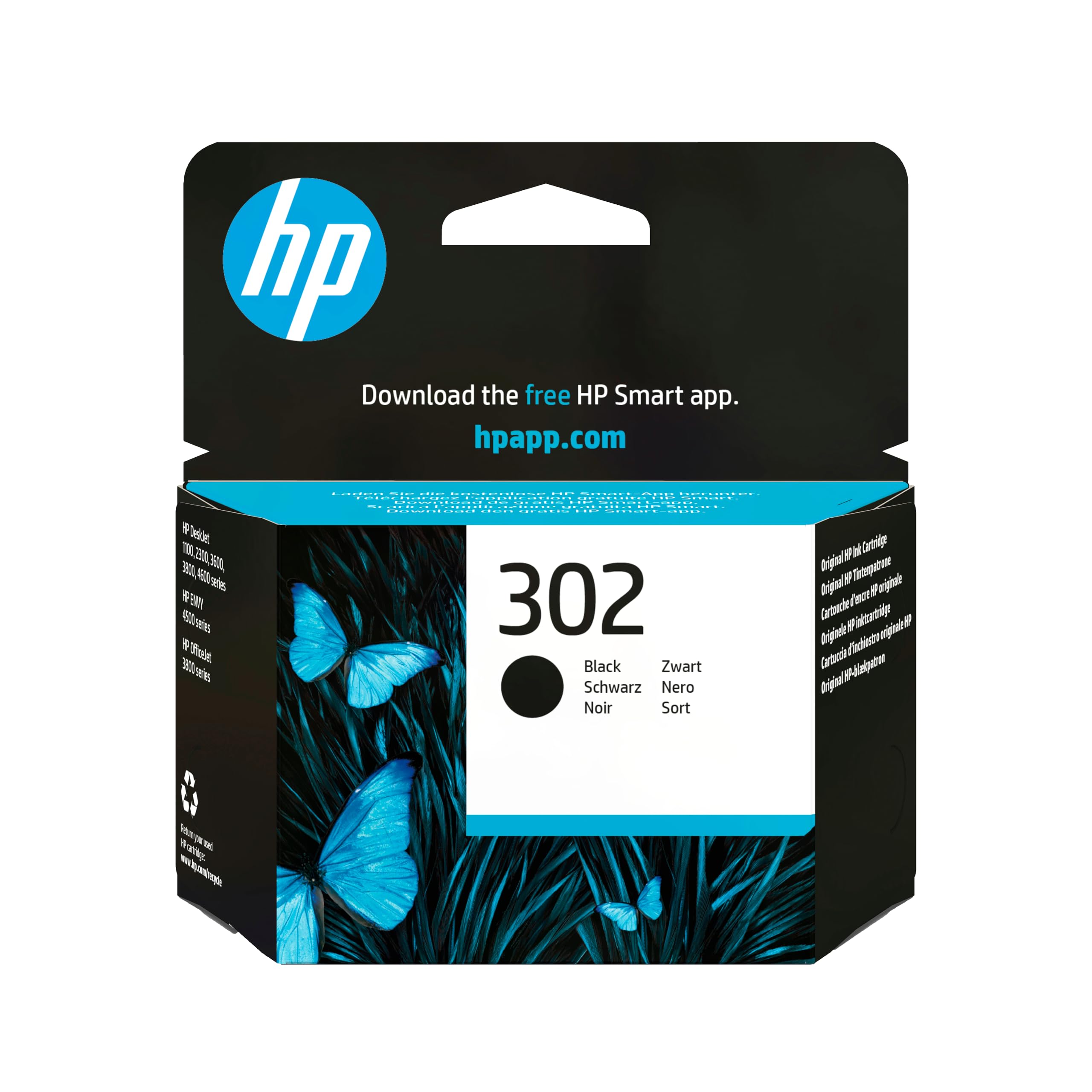 302 Schwarz Druckerpatrone F6U66AE für HP Officejet
