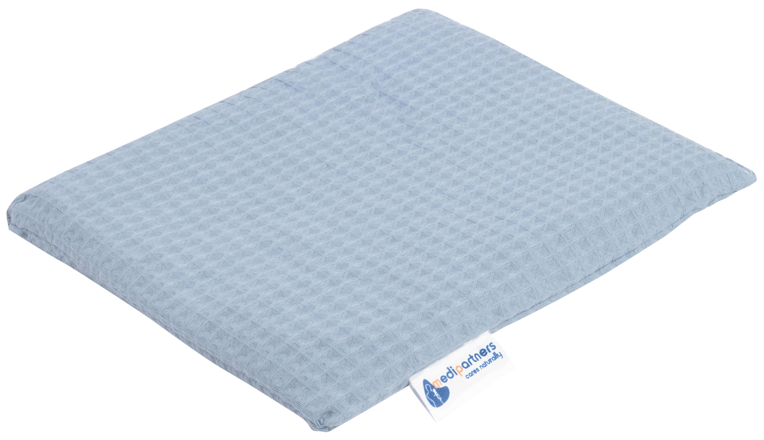 Medi Partners Cherry Stone Cushion Large Heat Pillow 500 g Rectangle 20x25 cm Natural 100% Cotton Heat + Cold Therapy Massage Therapy (Navy)