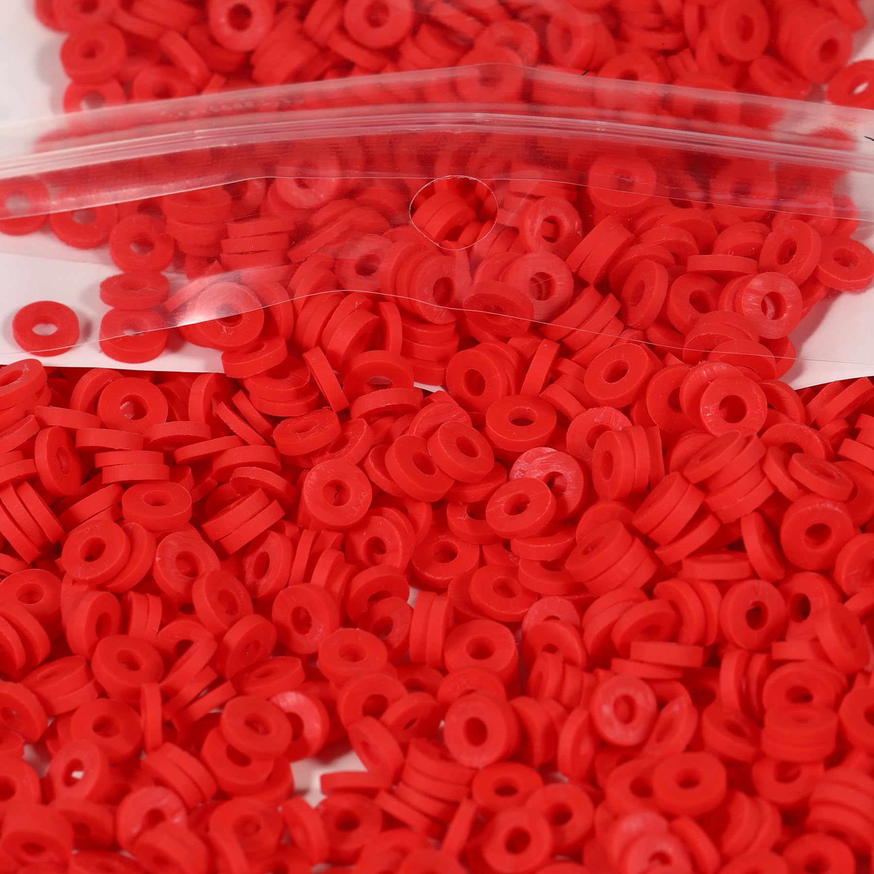 2000pcs Dark Red Clay Beads 6mm for Bracelets Making Flat Round Polymer Clay Bead Heishi Beads for Jewelry Making Earring Bracelets Necklace (Dark Red)