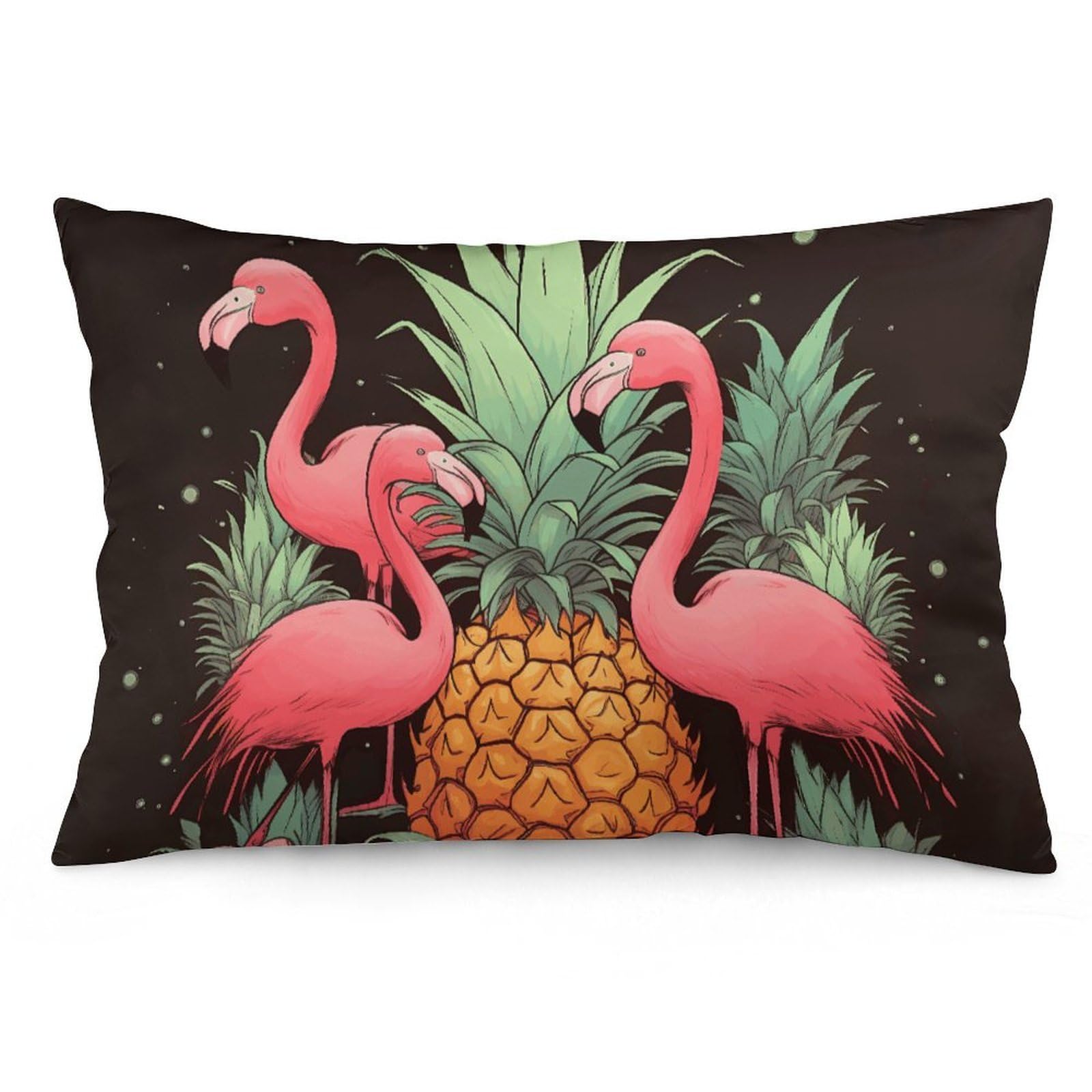 NTVOWPZO 2 Pack Decoration Throw Pillow Covers 20"x30" Pillowcases Covers Pineapple Flamingos Pillowcases Modern Farmhouse Home Decor Sofa Cushions Covers for Couch Bed Living Room