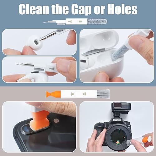 Miniatura 5 de Kit de limpiador de pantalla para teclado de computadora portátil, 10 en 1, cepillo de limpieza de lente de cámara electrónica para Airpod Pro,