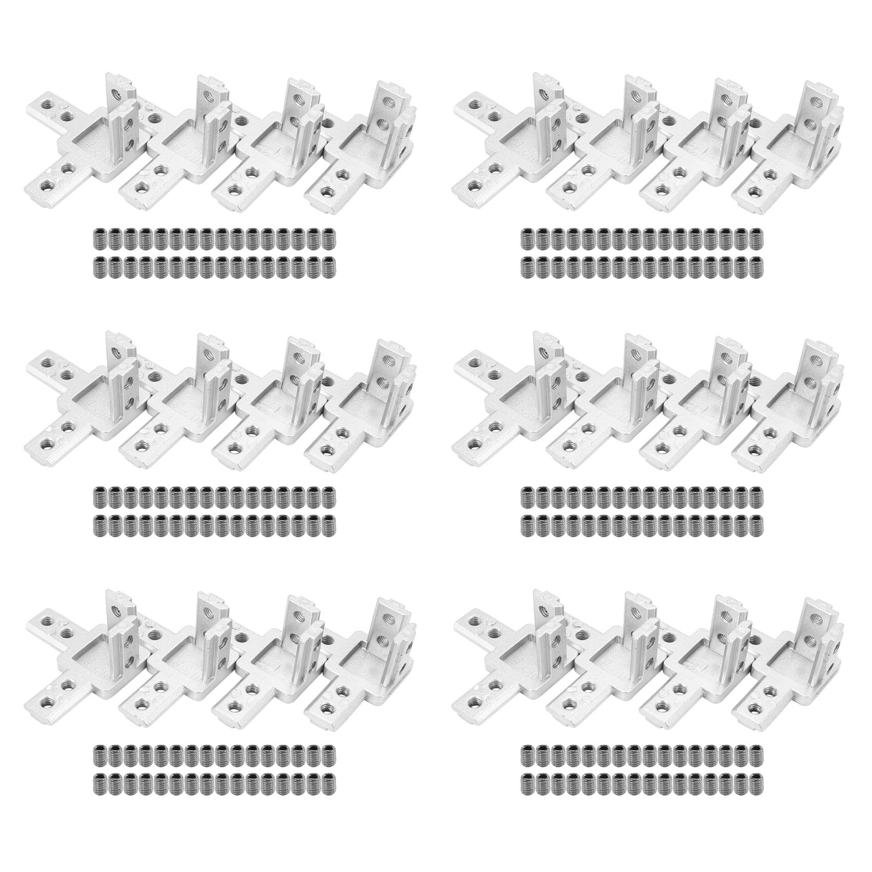 24 Packung 3030 Serie 3-Wege Eck Verbinder Halter FÜR Halterung, mit Schrauben FÜR Standard 8 mm T Nut Aluminium Extrusion Profil