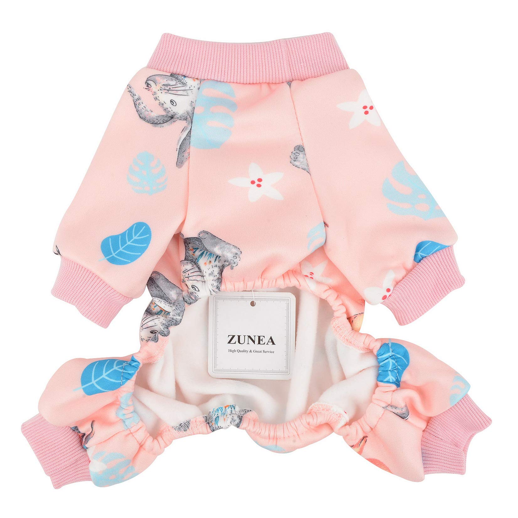 Schlafanzug Für Kleine Hunde – Baumwolle, Weich, In Rosa Mit Blumenmuster