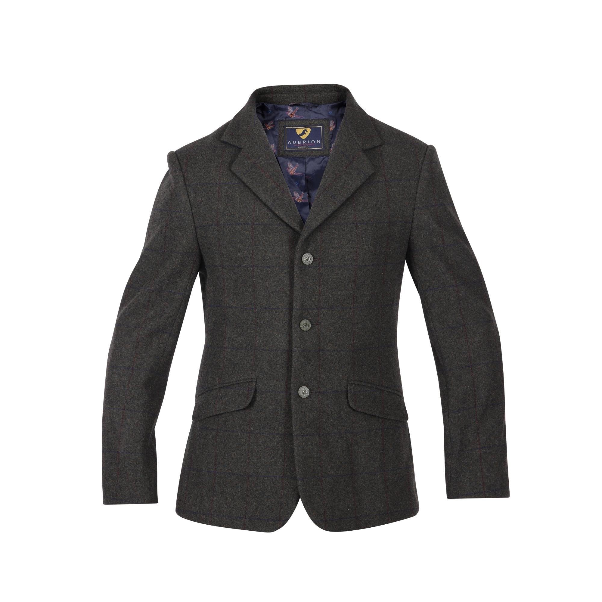 Shires Men's Elm Green Check Aubrion Saratoga Riding Jacket