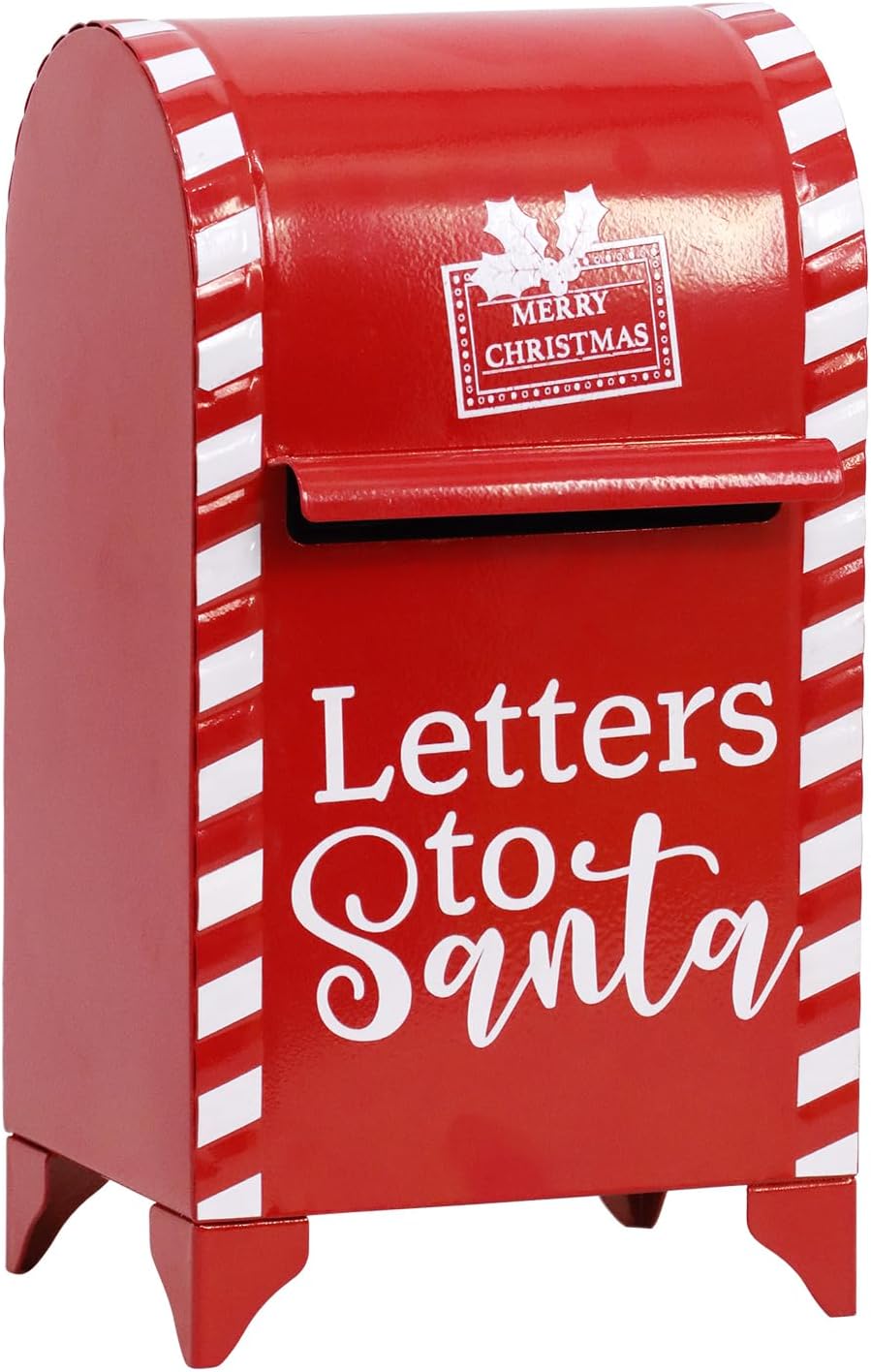 Christmas Santa Mailbox, 11.5 * 6.5 * 5 Inches.Merry Christmas,Letters to Santa,Metal Letter Box,Christmas Decorative Box for Home Room Indoor Xmas Decor