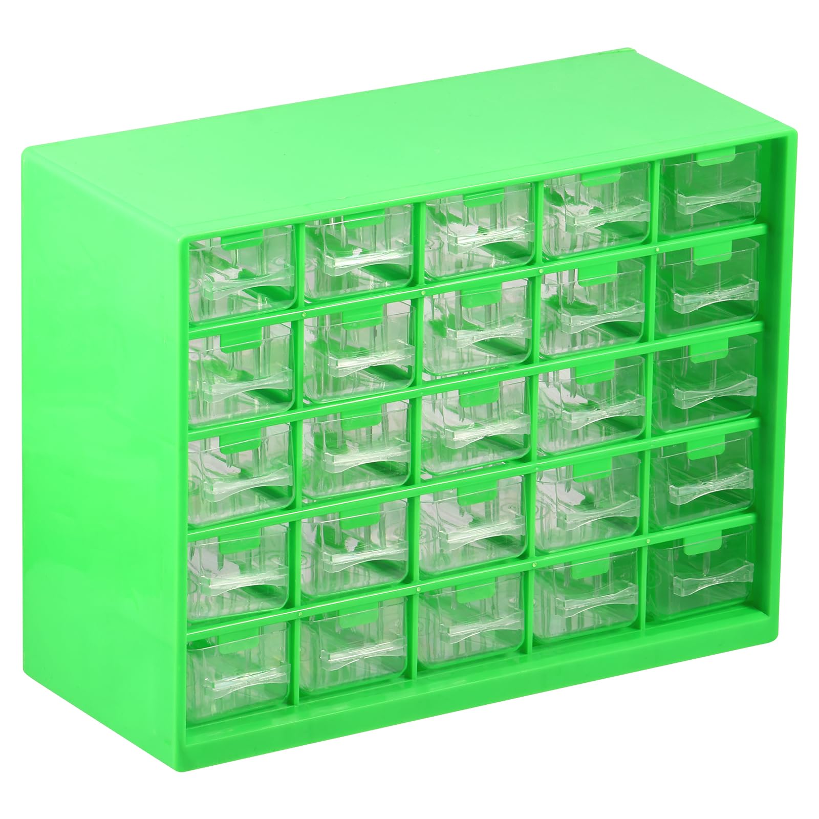 Multi Drawer Organiser for Small Parts,25 Drawer DIY Tool Storage Containers with 50 Removable Dividers for Nuts Bolts Tool Parts Cabinet Hardware Crafts(Light Green)