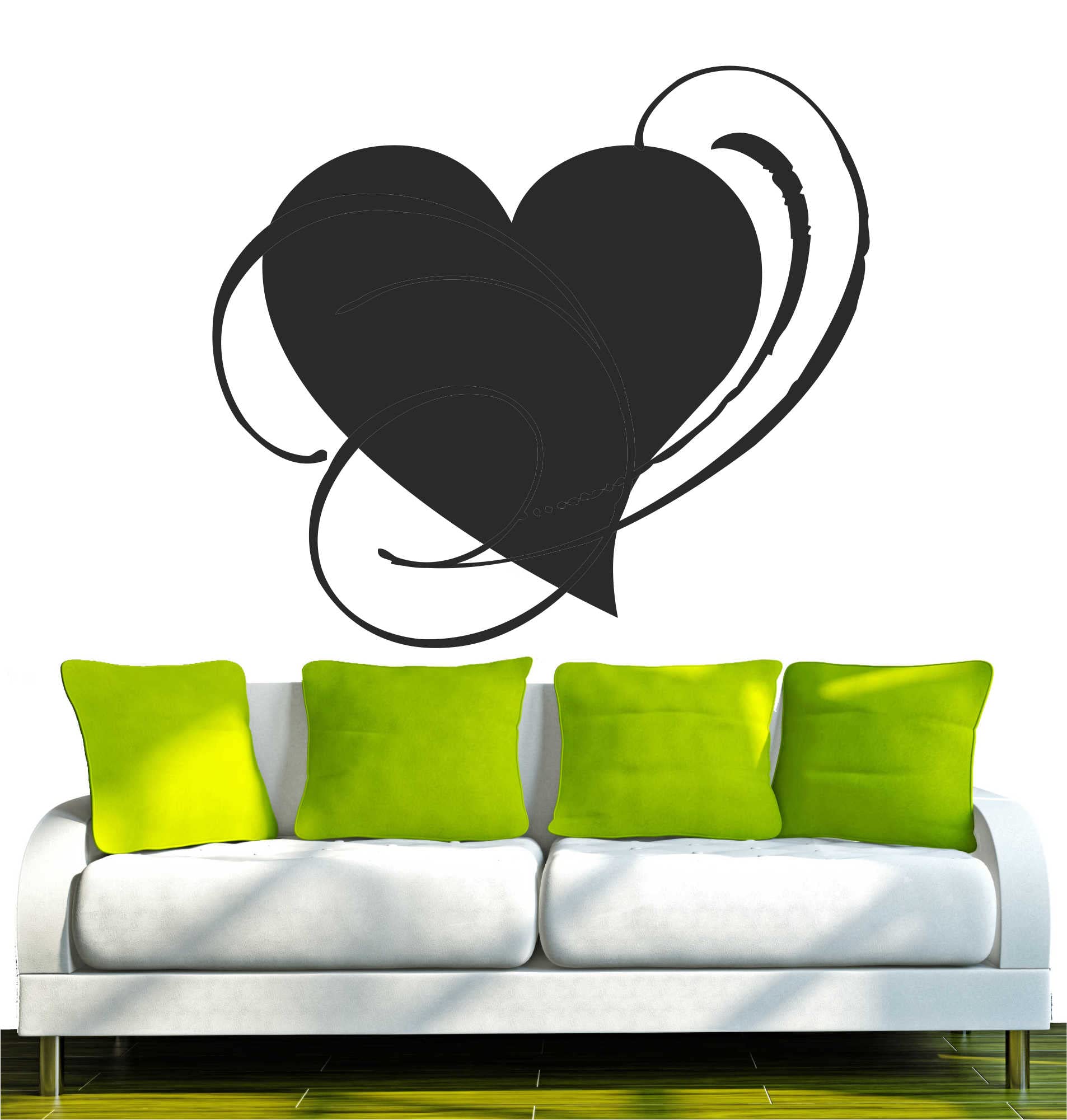 INDIGOS UG Adesivo Murale Nero 40x16 Cm, Decalcomania Vinile Opaco, Decorazione Parete Per Soggiorno, Camera E Ufficio