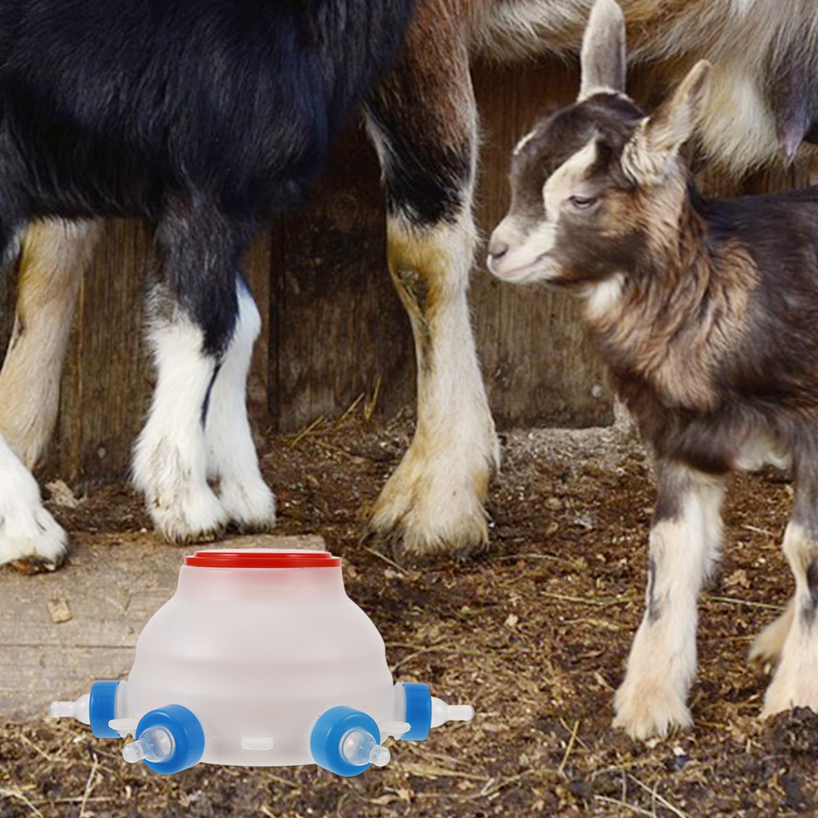 ULTECHNOVO Biberon per Agnelli in Plastica Bianco da 2,5 per Piccoli Animali, Alimentazione Efficiente e Multifunzionale per Allevatori in Fattoria