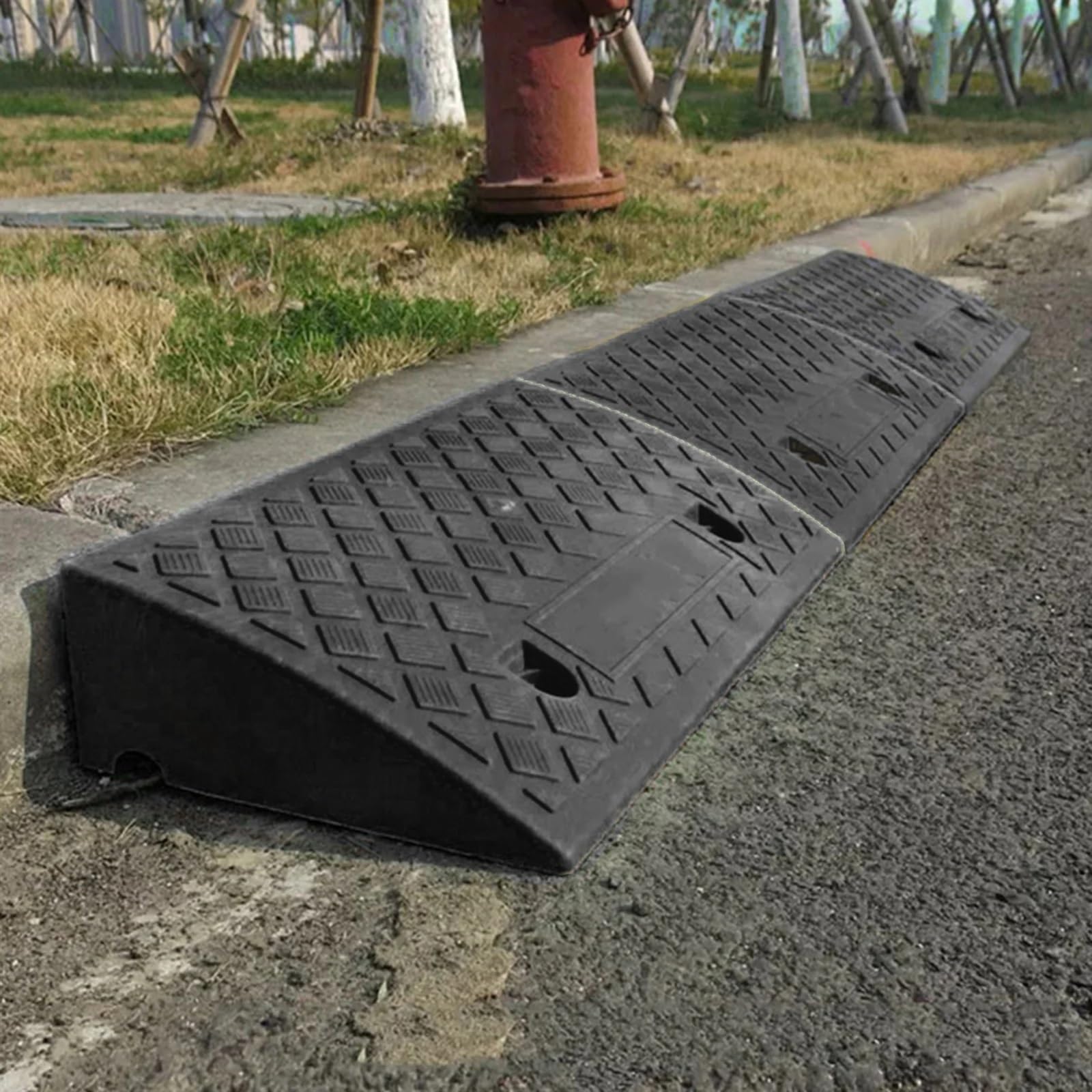 Genérico Rampa de Acceso portátil y Resistente para Coche, Bicicleta, Motocicleta y Silla de Ruedas. Rampa de umbral de plástico Ligero (Amarilla). Ideal para facilitar el Acceso y la movil
