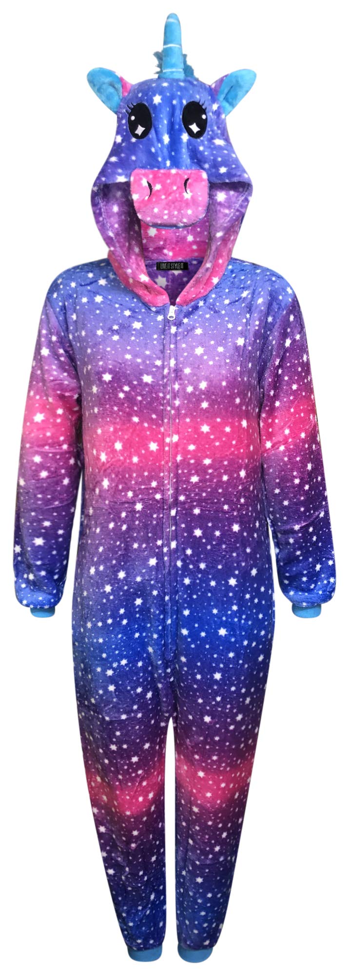 Licorne Onesie Pyjama Femme Dors Bien Doux Cadeaux pour Les Dames Combinaison Animal Adulte Habillage Costume