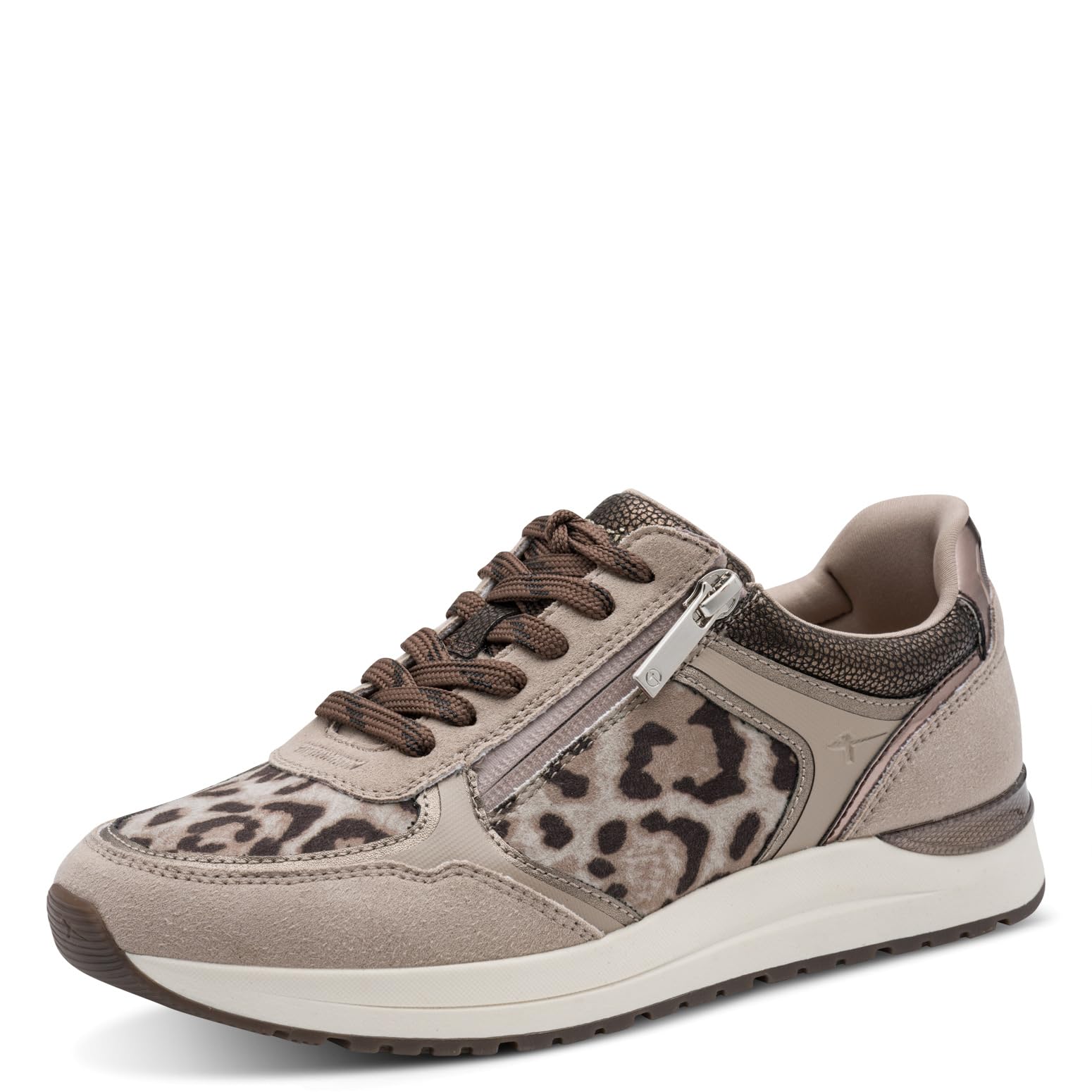 Tamaris Women's Low Flat Trainers, Brown (Taupe Comb), 37