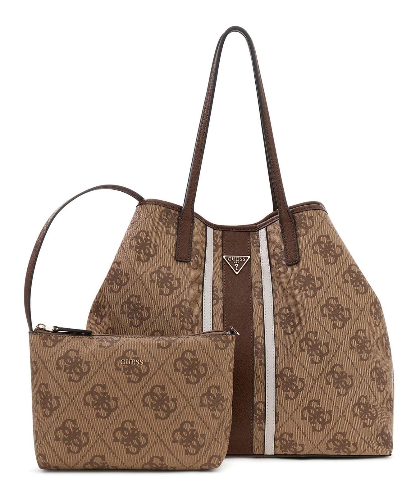 Guess Women's Brown Shopping Bags, One Size, Victtoria Tote