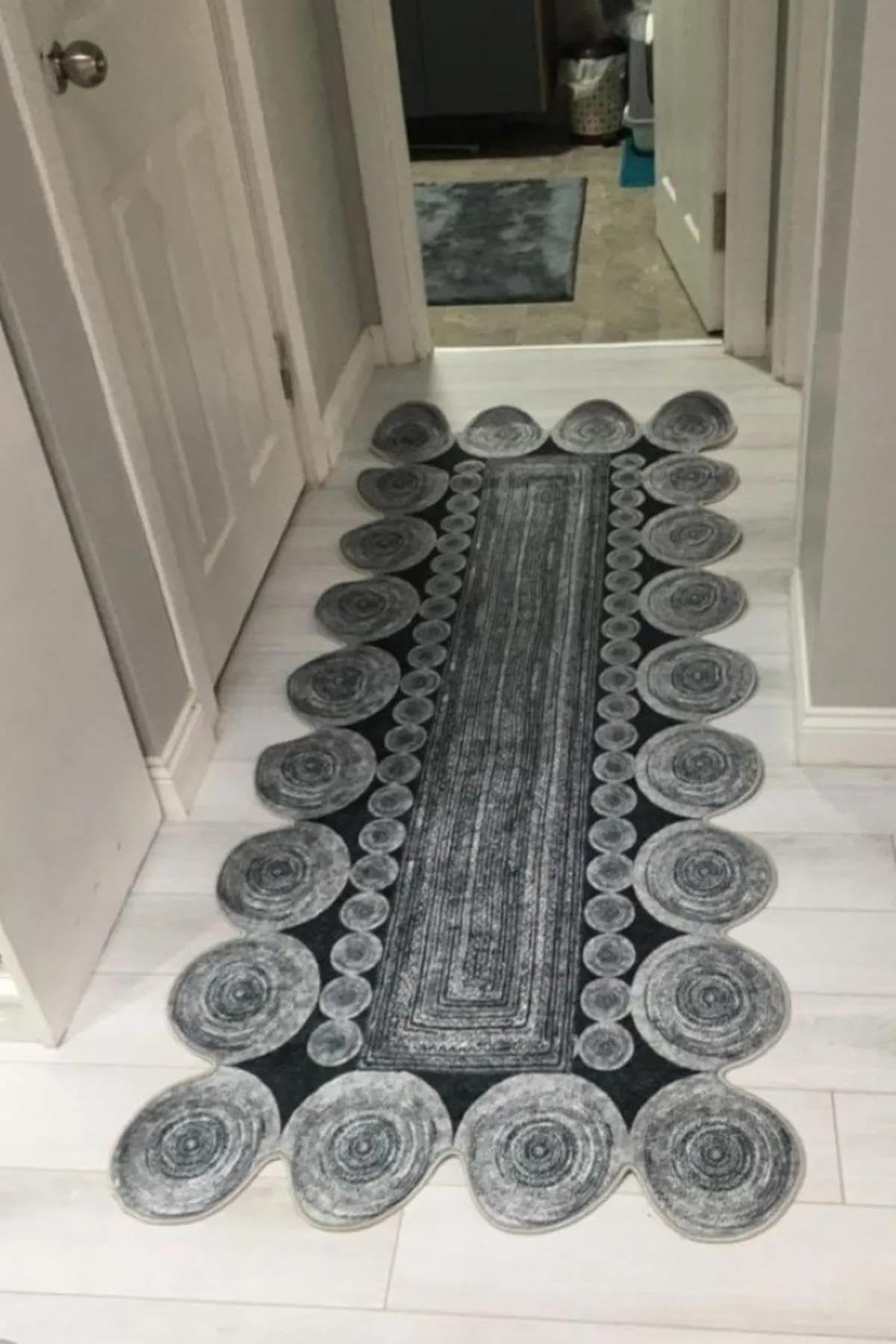 Monnhein Çok Renkli Yolluk 801273655 - Yıkanabilir, Kaymaz Taban, Dijital Baskılı, Leke Tutmaz, İnce Hav, Modern Koridor, Mutfak, Antre ve Salon için Dekoratif Yolluk