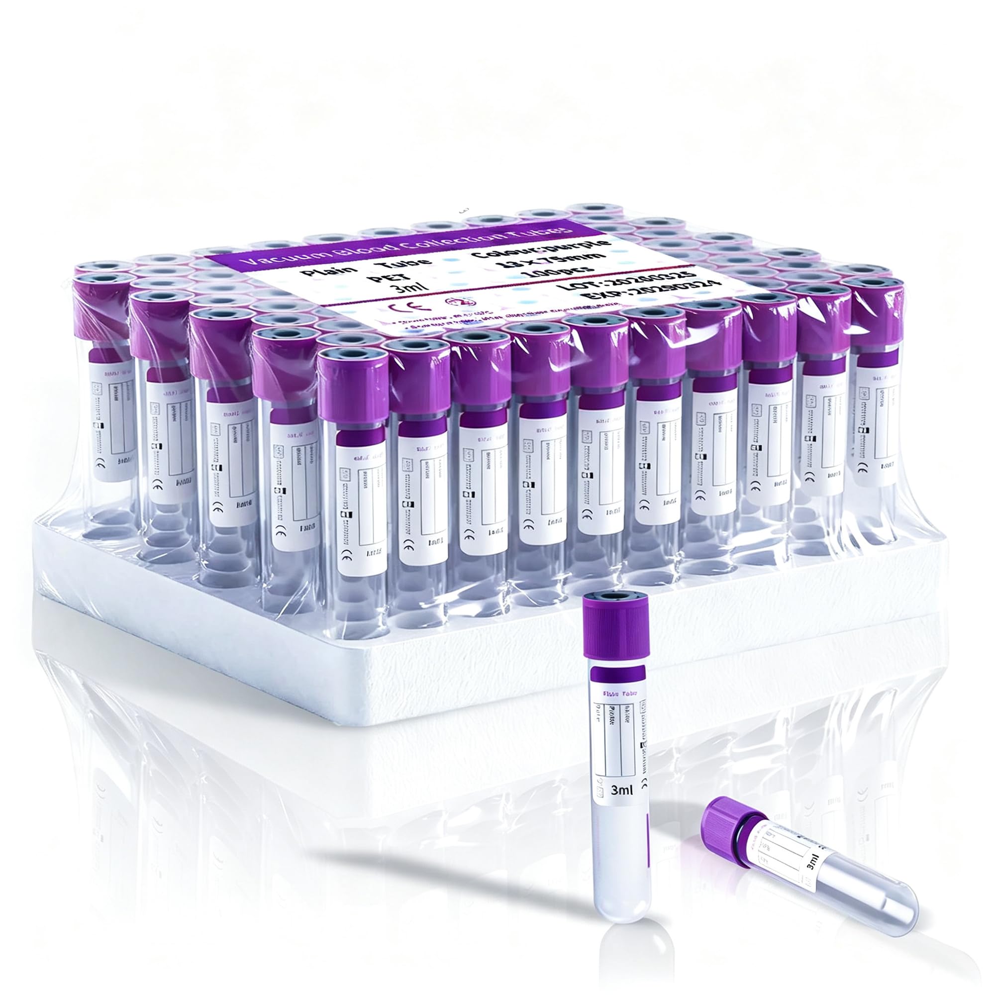 Lab Sample Tubes - 100 Pcs 10ml -11