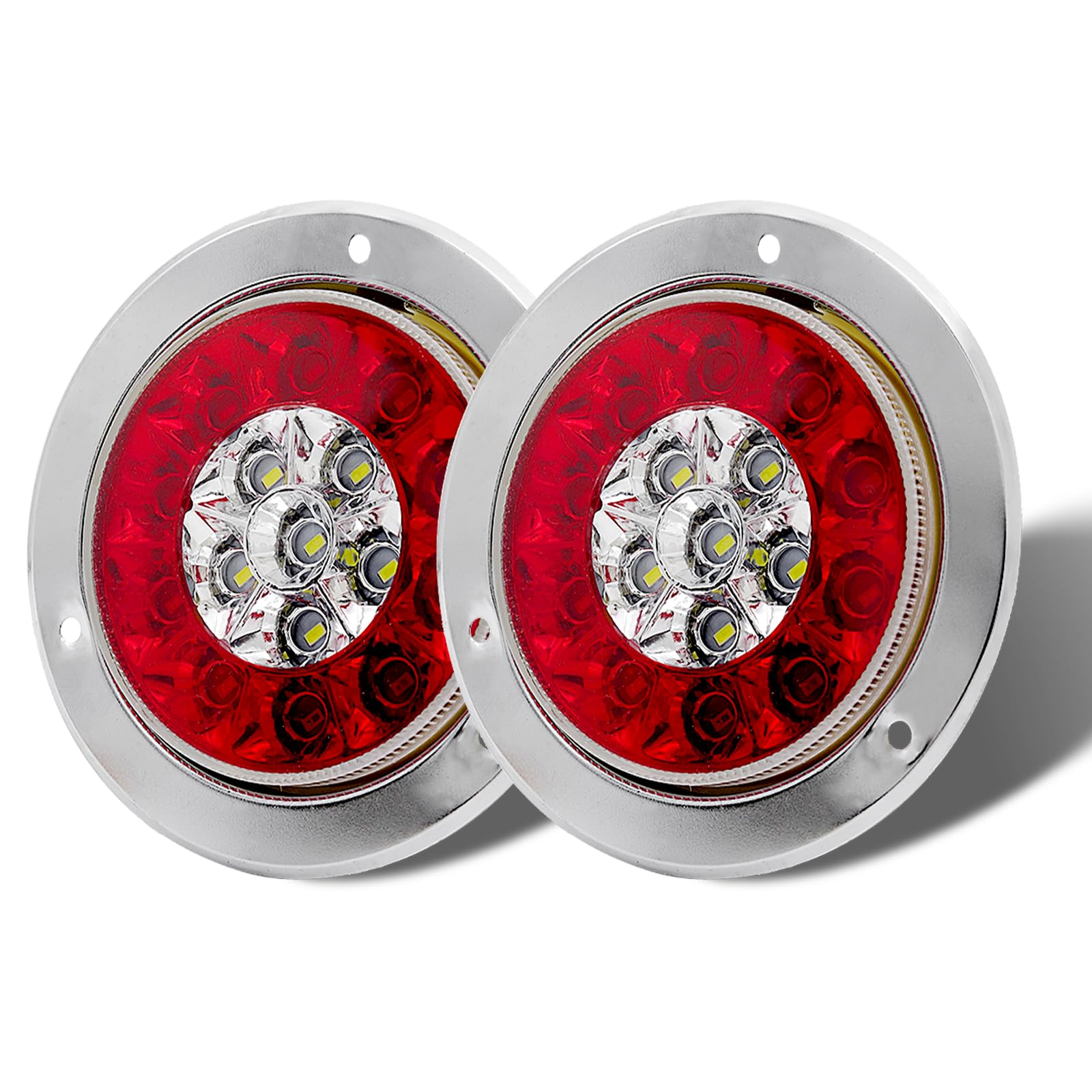 4個セット】LEDラウンド型テールランプ（ストップ・スモール・バック12