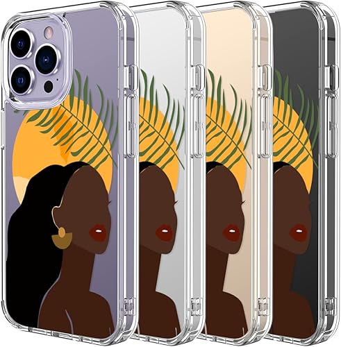 Miniatura 7 de LUHOURI Funda para iPhone 15 Pro con protector de pantalla  Funda duradera transparente  Diseños de moda para mujeres y niñas  Funda protectora a