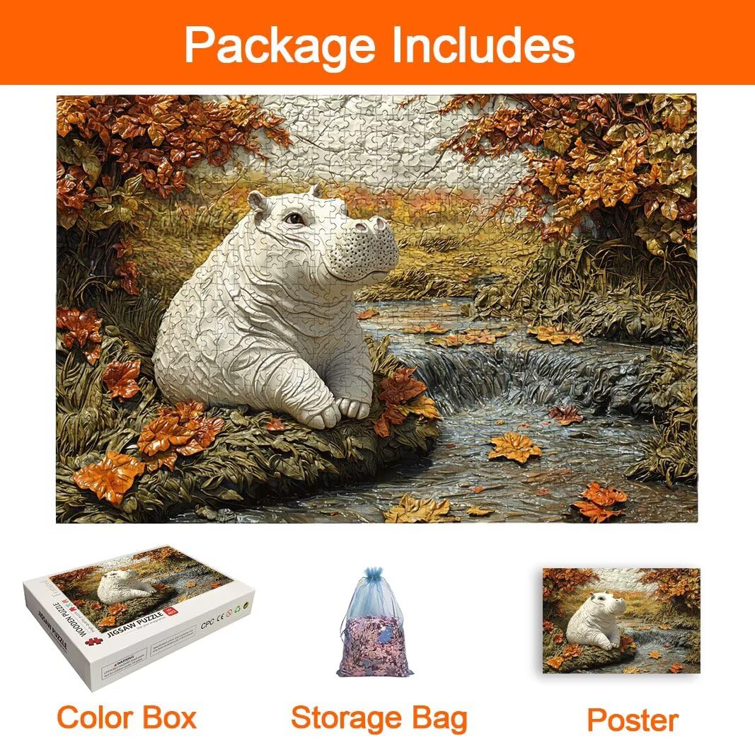 Puzzle Hippotam, Puzzle 2000 Pieces, Puzzle, Prezent Kobieta -8320