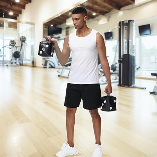 Miniatura 2 de Travel Dumbbells, Water Filled Dumbbells Set, Fitness Exercise Dice 1520 lbs, Portable Fitness Equipment, Fun for Strength Training, Core Training