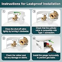 Vista 8 de GASPRO Adaptador de recarga de propano, llena botellas de 1 libra de tanque de 20 libras, fácil de usar, latón macizo