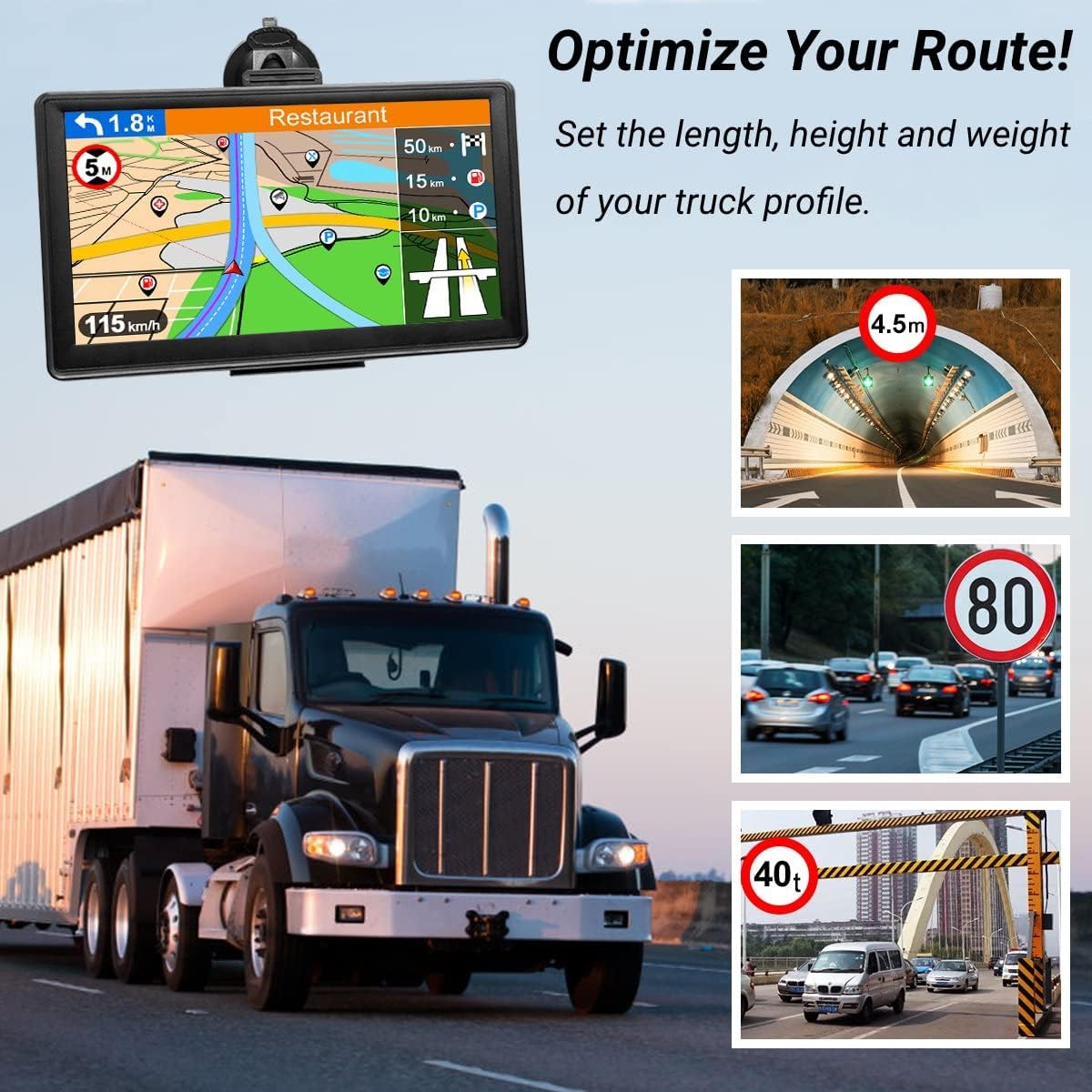 GPS Navigator for Car with Latest 2026 Map Free Update, 7" Car GPS Navigation System for Truck Commercial Drivers, with Voice Turn Guidance, Red Light Speedcam Warning, POI/Zip Search, 7 Vehicles, FM 4 71gNaaVVCDL. AC SL1200