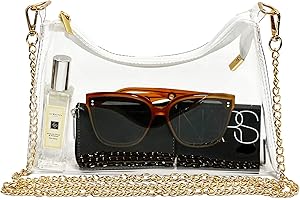 Clear Purse with Gold Chain