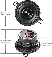 Vista 6 de BOSS Audio Systems BRS35 - Altavoz de reemplazo para puerta de coche de 3.5 pulgadas, 50 vatios máximo, se vende individualmente