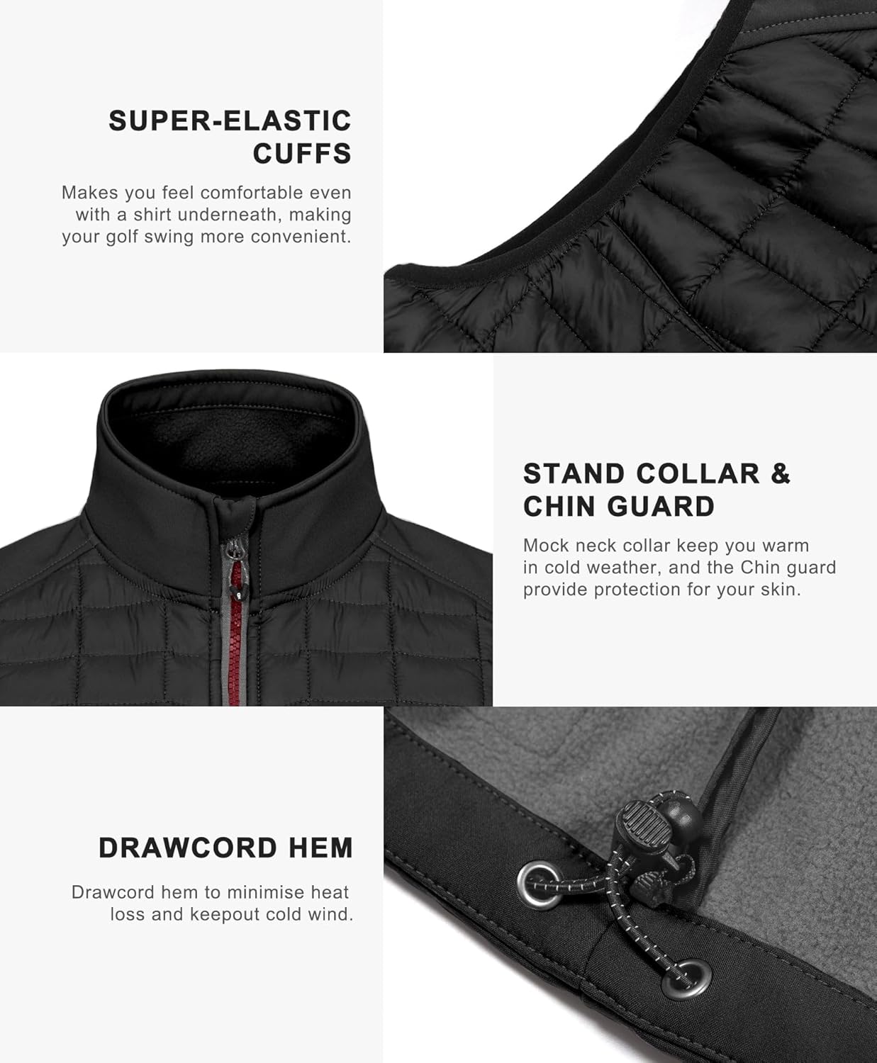 Little Donkey Andy Men’s Lightweight Puffer Vest, Warm Outdoor Sleeveless Jacket for Golf Hiking Running - Image 3