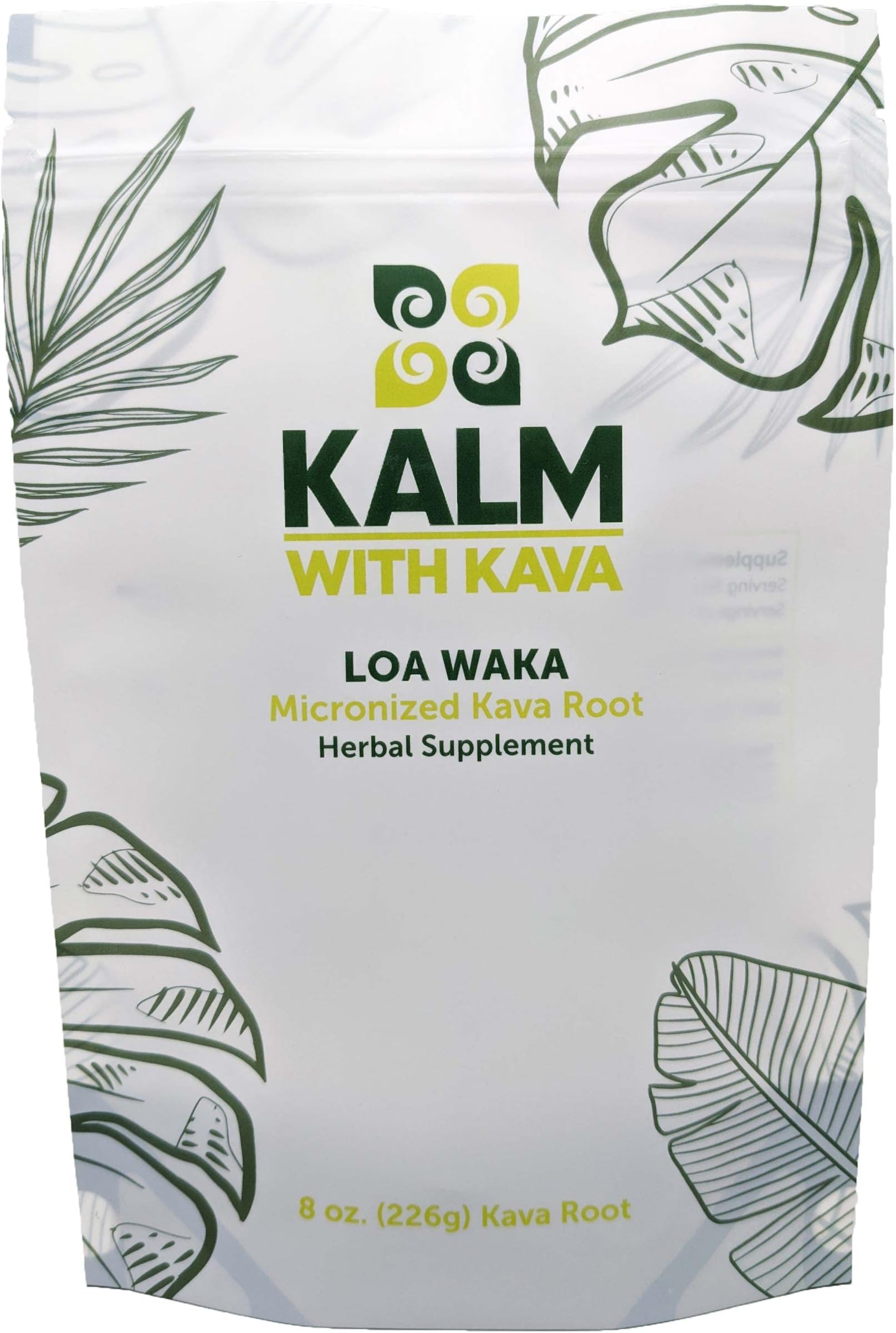 KALM with Kava Loa Waka Micronized Kava (8 oz.)