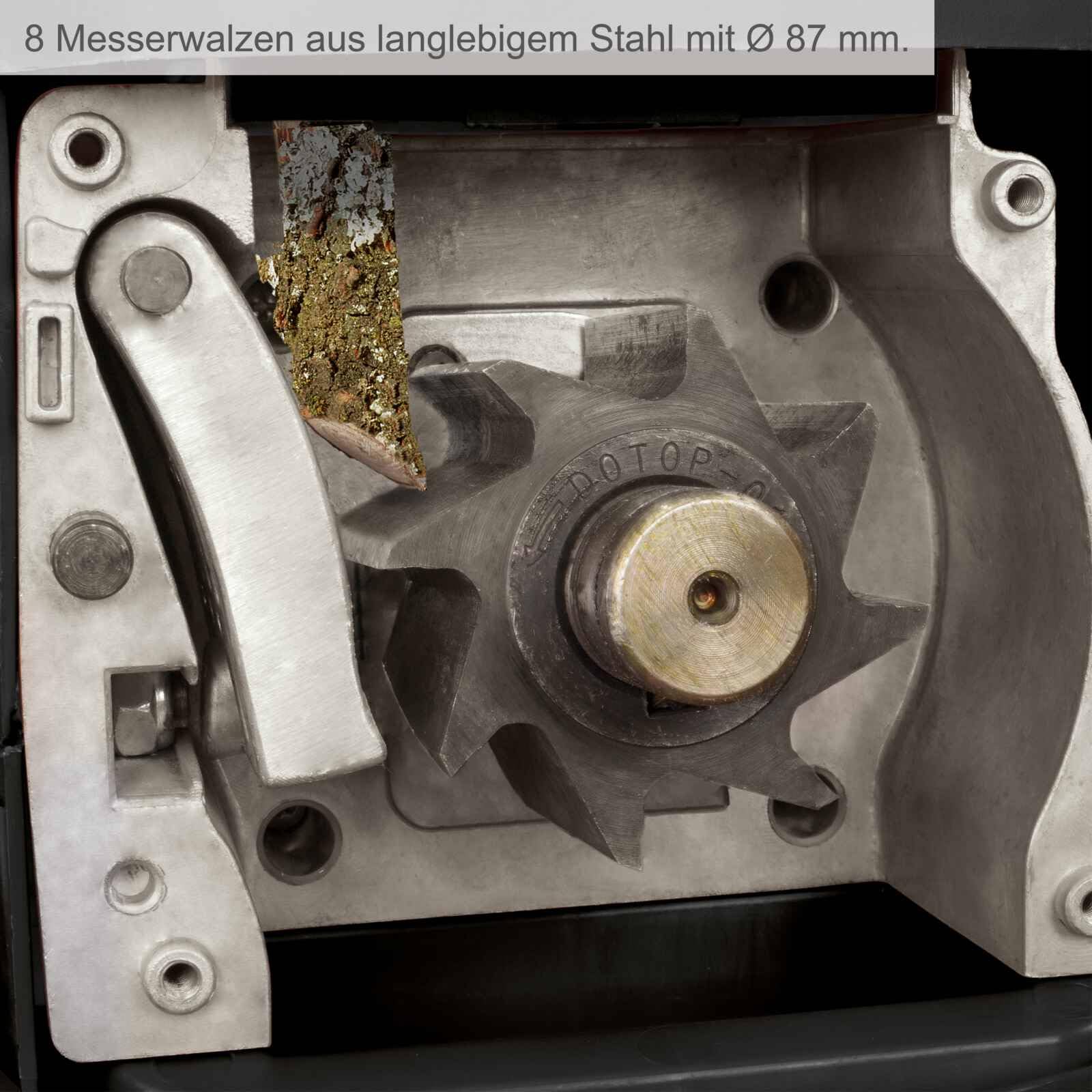 Scheppach GS70 Elektro Gartenhäcksler Leisehäcksler 2800W Ø42mm 56L